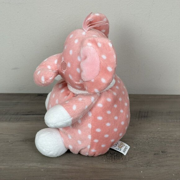 Baby Ganz‎ Pink Polka Dot Elephant Plush Rattle Infant Security Lovey Soft 7” - Picture 2 of 9